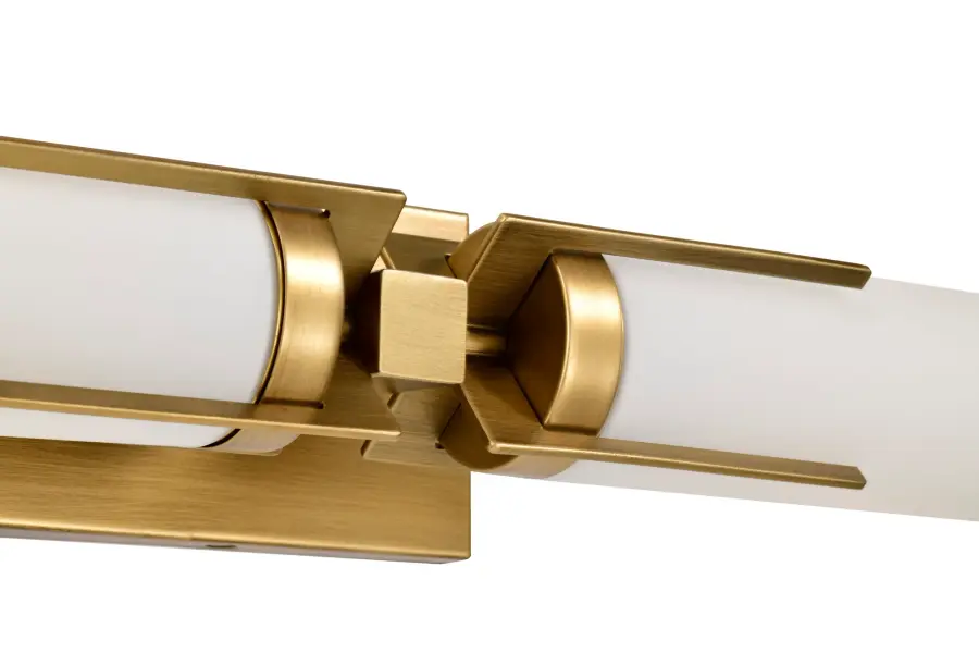 Roselle 2-Light Vanity in Natural Brass with White Glass - Image 13