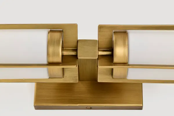 Roselle 2-Light Vanity in Natural Brass with White Glass - Image 14