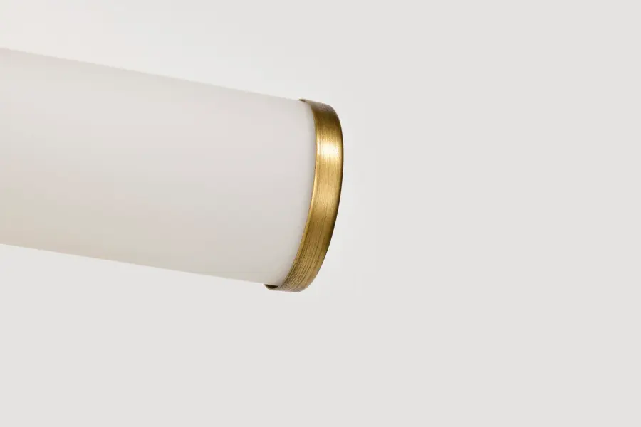 Roselle 2-Light Vanity in Natural Brass with White Glass - Image 15