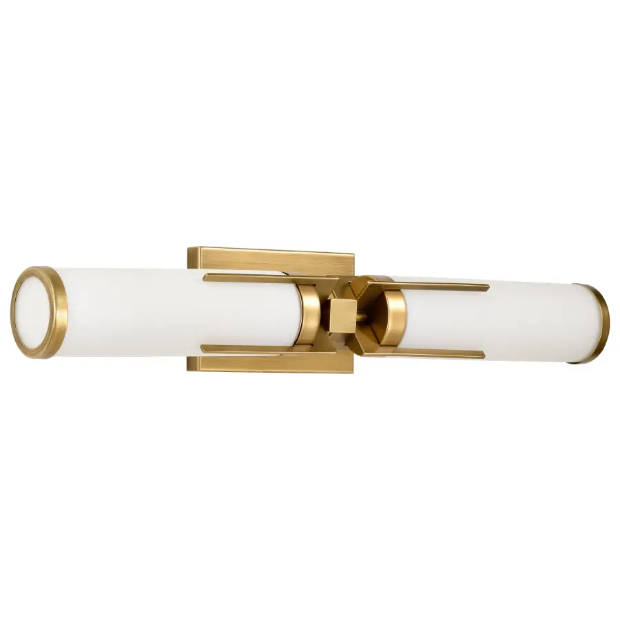Roselle 2-Light Vanity in Natural Brass with White Glass - Image 5