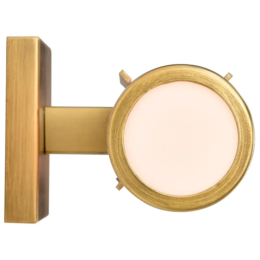 Roselle 2-Light Vanity in Natural Brass with White Glass - Image 10