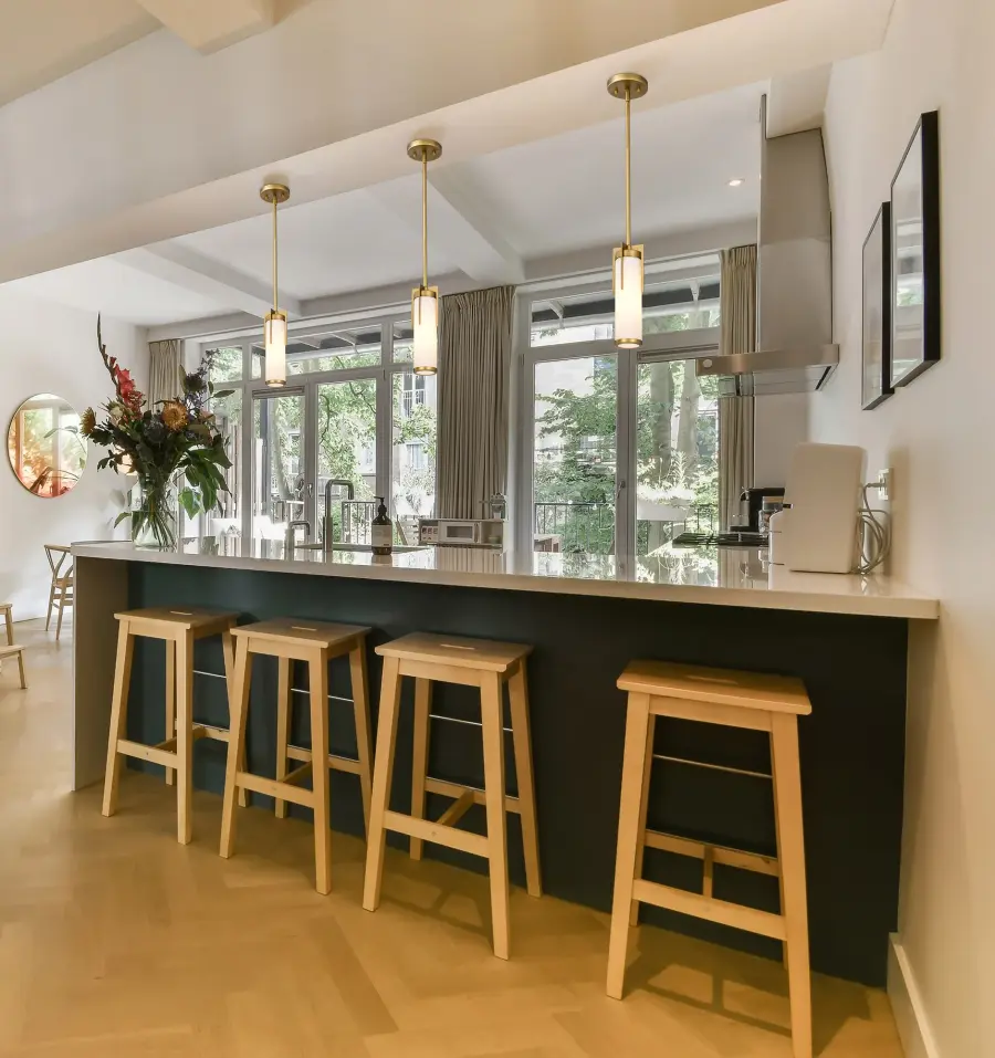 Roselle Mini Pendant in Natural Brass with White Glass - Image 2