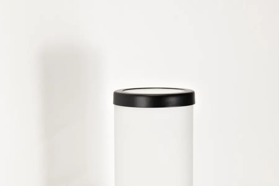 Roselle 1-Light Vanity in Matte Black with White Glass - Image 13
