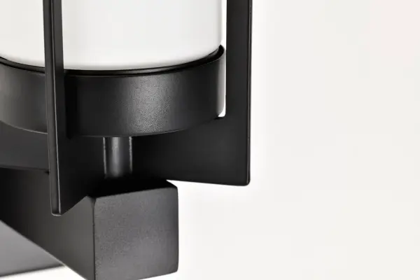 Roselle 1-Light Vanity in Matte Black with White Glass - Image 17