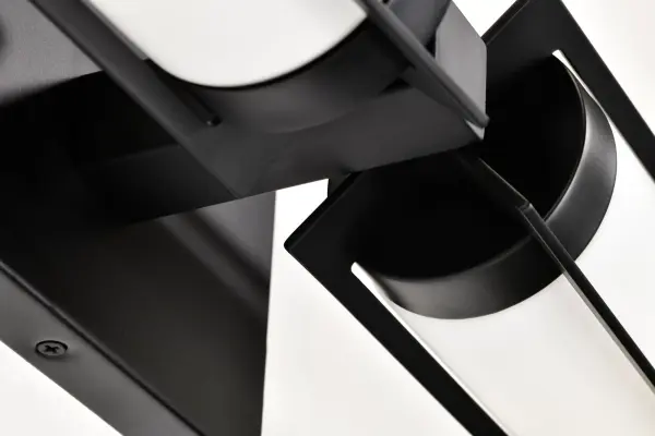 Roselle 2-Light Vanity in Matte Black with White Glass - Image 13