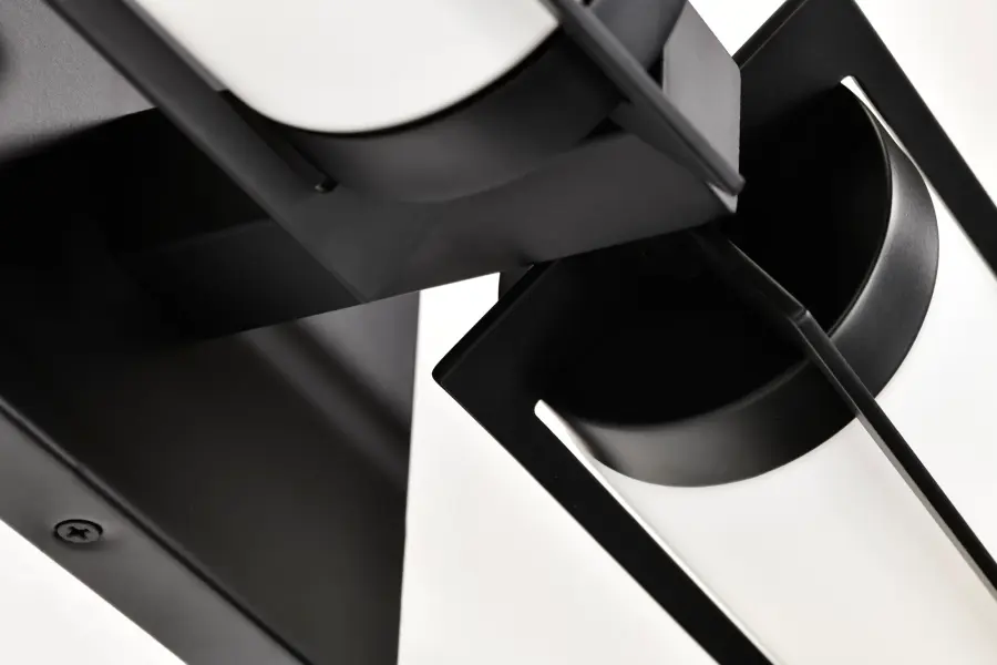 Roselle 2-Light Vanity in Matte Black with White Glass - Image 13