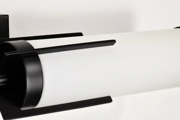 Roselle 2-Light Vanity in Matte Black with White Glass - Image 16