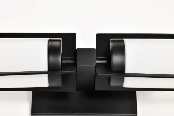 Roselle 2-Light Vanity in Matte Black with White Glass - Image 17