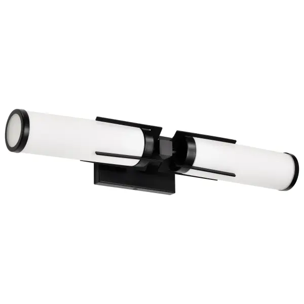 Roselle 2-Light Vanity in Matte Black with White Glass - Image 7
