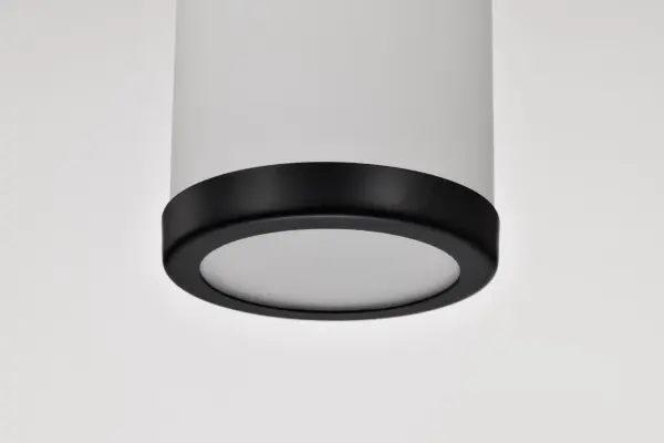 Roselle Mini Pendant - Matte Black with White Glass - Image 13