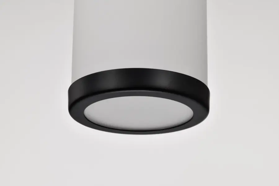 Roselle Mini Pendant - Matte Black with White Glass - Image 13