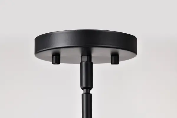 Roselle Mini Pendant - Matte Black with White Glass - Image 9
