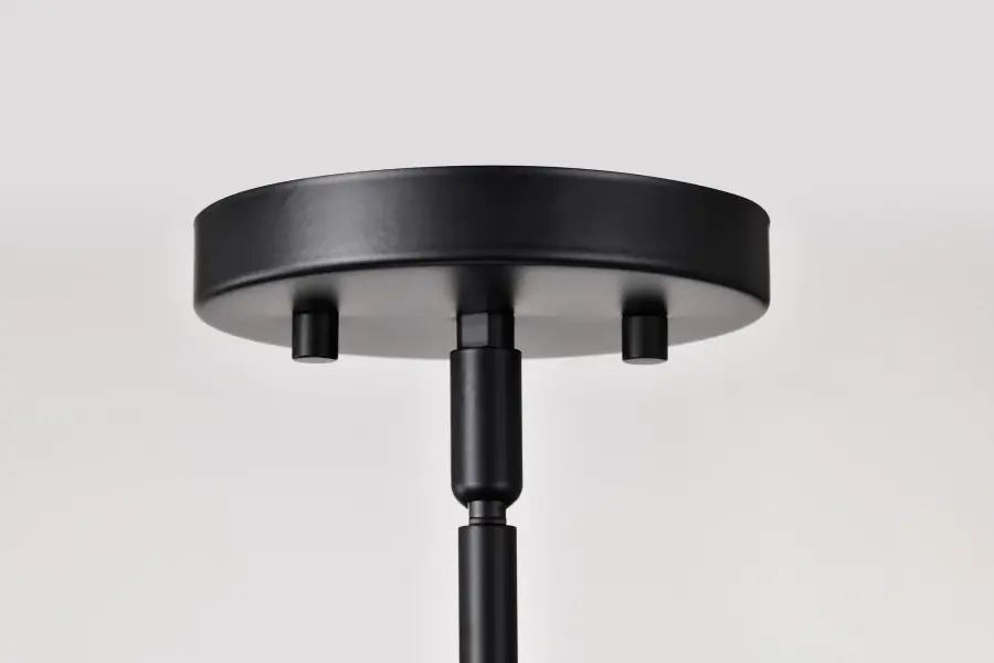 Roselle Mini Pendant - Matte Black with White Glass - Image 9