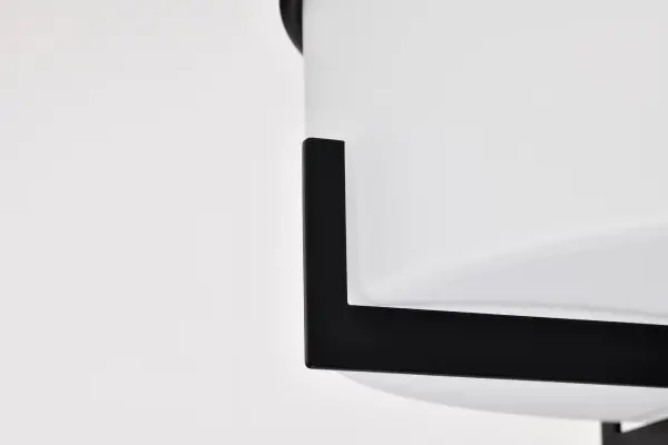 Roselle 15" Flush Mount in Matte Black with White Glass - Image 11