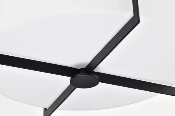 Roselle 15" Flush Mount in Matte Black with White Glass - Image 12