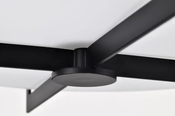 Roselle 15" Flush Mount in Matte Black with White Glass - Image 16