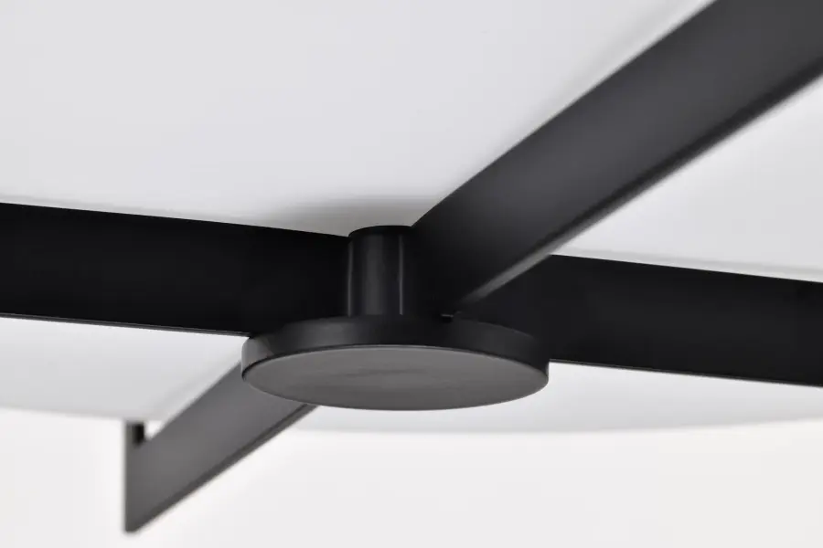 Roselle 15" Flush Mount in Matte Black with White Glass - Image 16