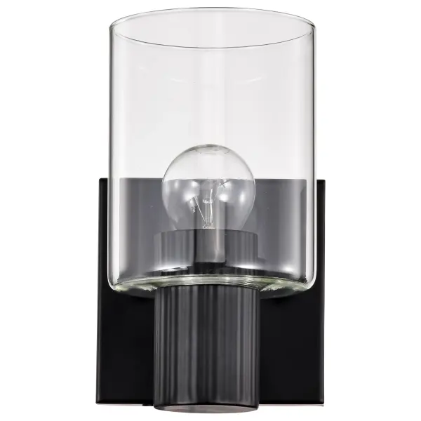 Clarksville 1-Light Vanity in Matte Black with Clear Glass - Image 11