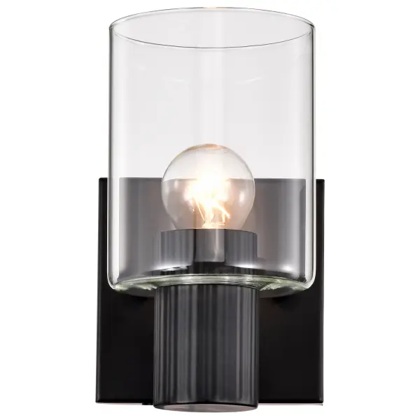 Clarksville 1-Light Vanity in Matte Black with Clear Glass - Image 12