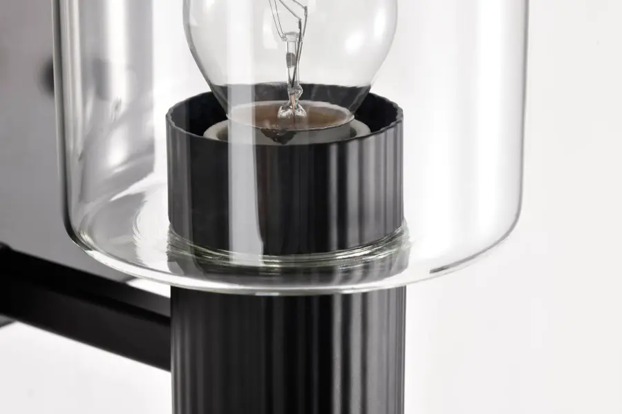 Clarksville 1-Light Vanity in Matte Black with Clear Glass - Image 16