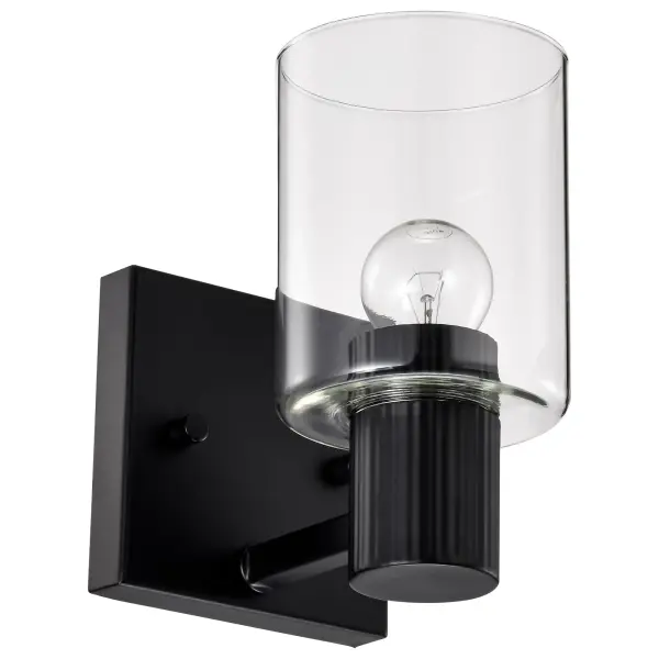 Clarksville 1-Light Vanity in Matte Black with Clear Glass - Image 7