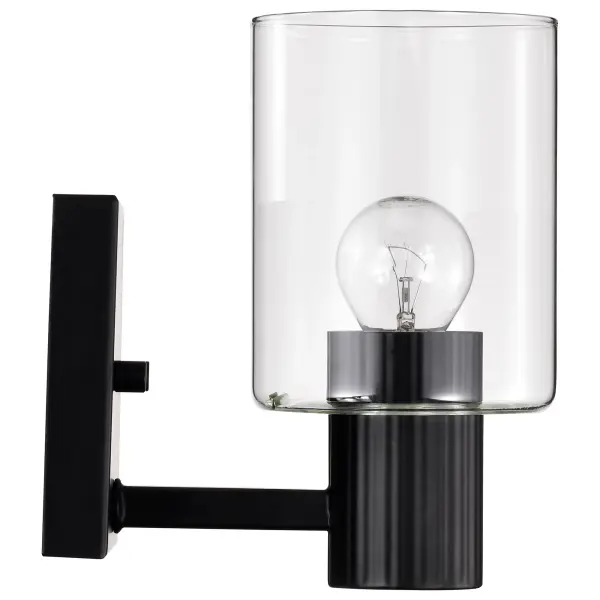 Clarksville 1-Light Vanity in Matte Black with Clear Glass - Image 9