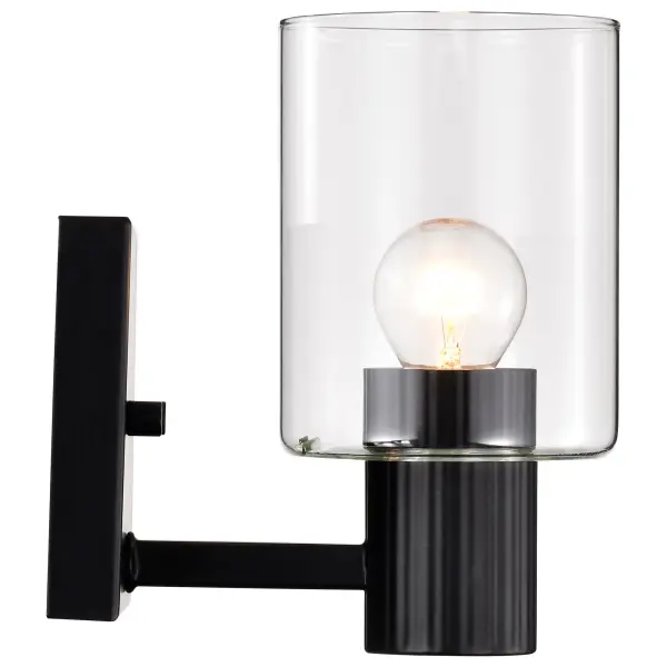 Clarksville 1-Light Vanity in Matte Black with Clear Glass - Image 10