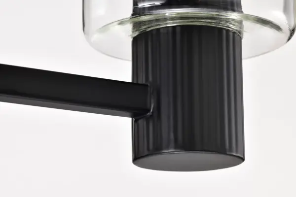 Clarksville 3-Light Vanity in Matte Black with Clear Glass - Image 15