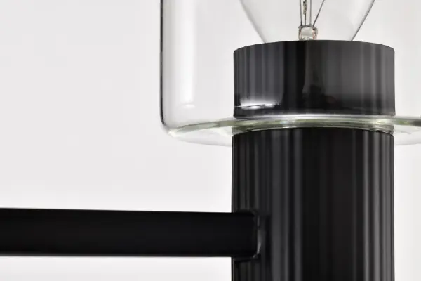 Clarksville 3-Light Vanity in Matte Black with Clear Glass - Image 16