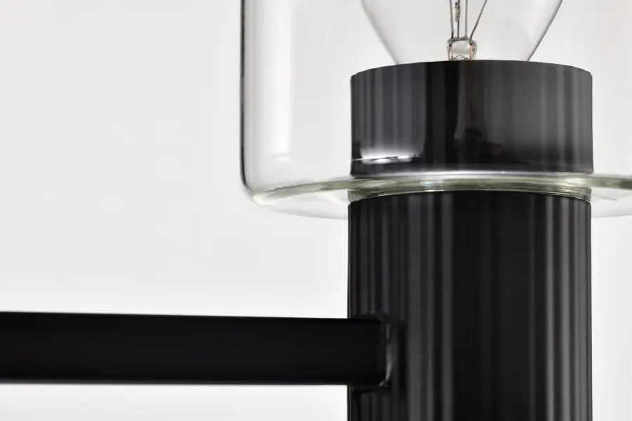 Clarksville 3-Light Vanity in Matte Black with Clear Glass - Image 16