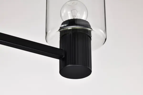 Clarksville 3-Light Vanity in Matte Black with Clear Glass - Image 17