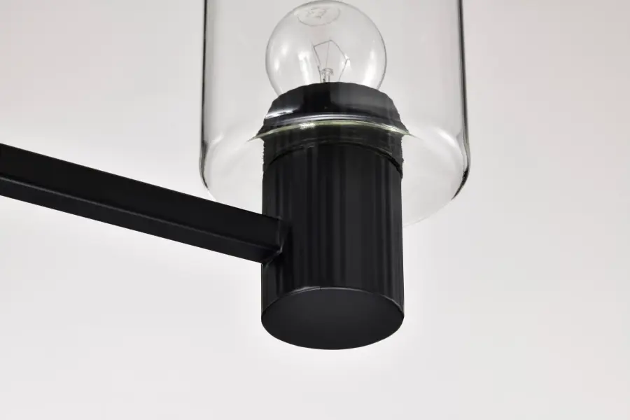 Clarksville 3-Light Vanity in Matte Black with Clear Glass - Image 17