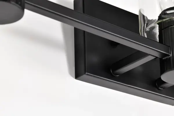 Clarksville 3-Light Vanity in Matte Black with Clear Glass - Image 19