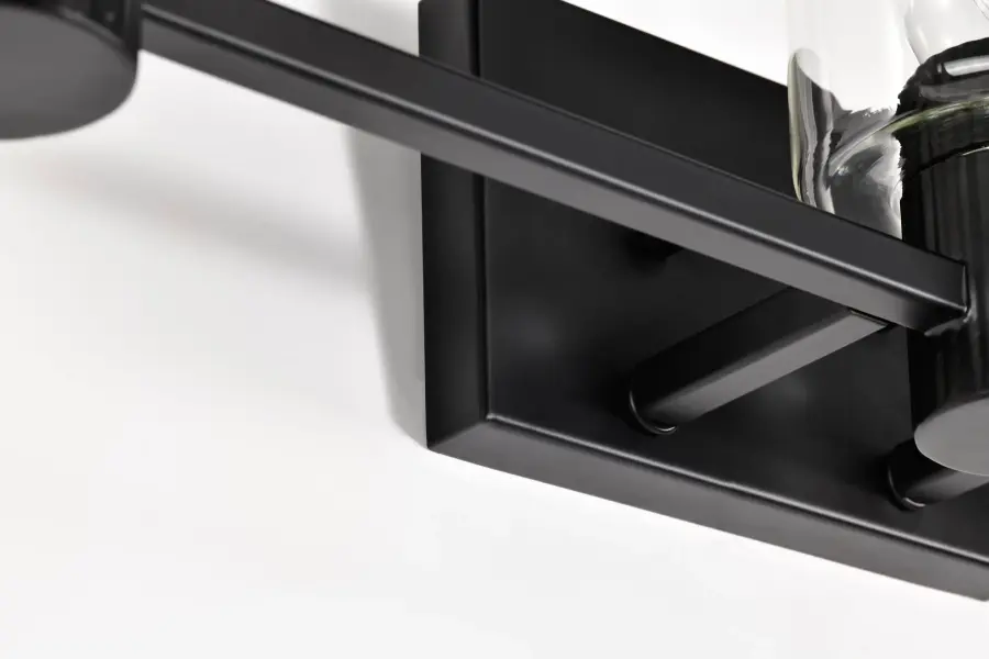 Clarksville 3-Light Vanity in Matte Black with Clear Glass - Image 19