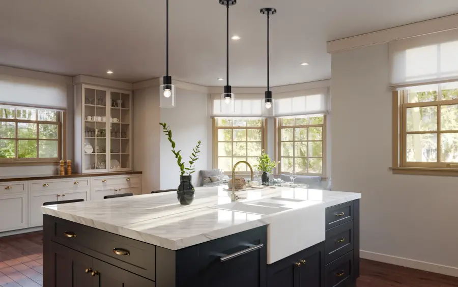 Clarksville Mini Pendant - Matte Black with Clear Glass - Image 2
