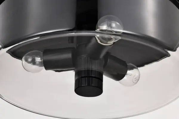 Clarksville 15-Inch Flush Mount in Matte Black with Clear Glass - Image 11