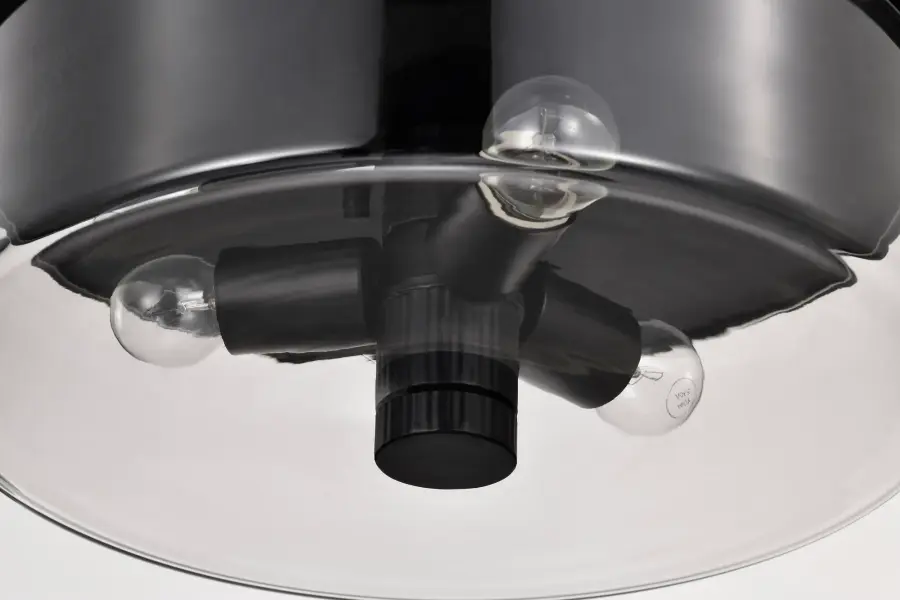 Clarksville 15-Inch Flush Mount in Matte Black with Clear Glass - Image 11