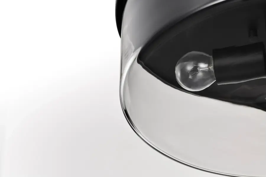 Clarksville 15-Inch Flush Mount in Matte Black with Clear Glass - Image 14