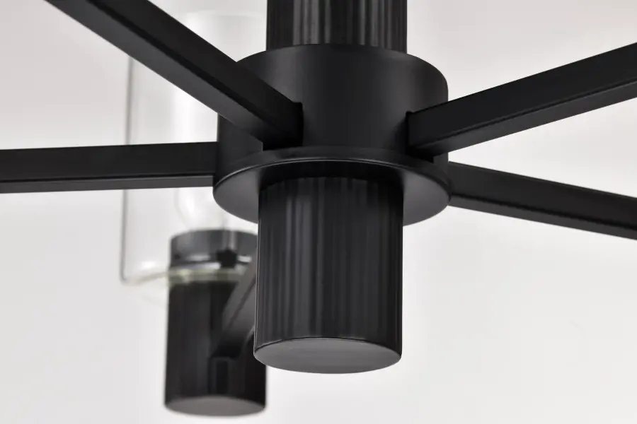 Clarksville 5-Light Chandelier in Matte Black with Clear Glass - Image 16