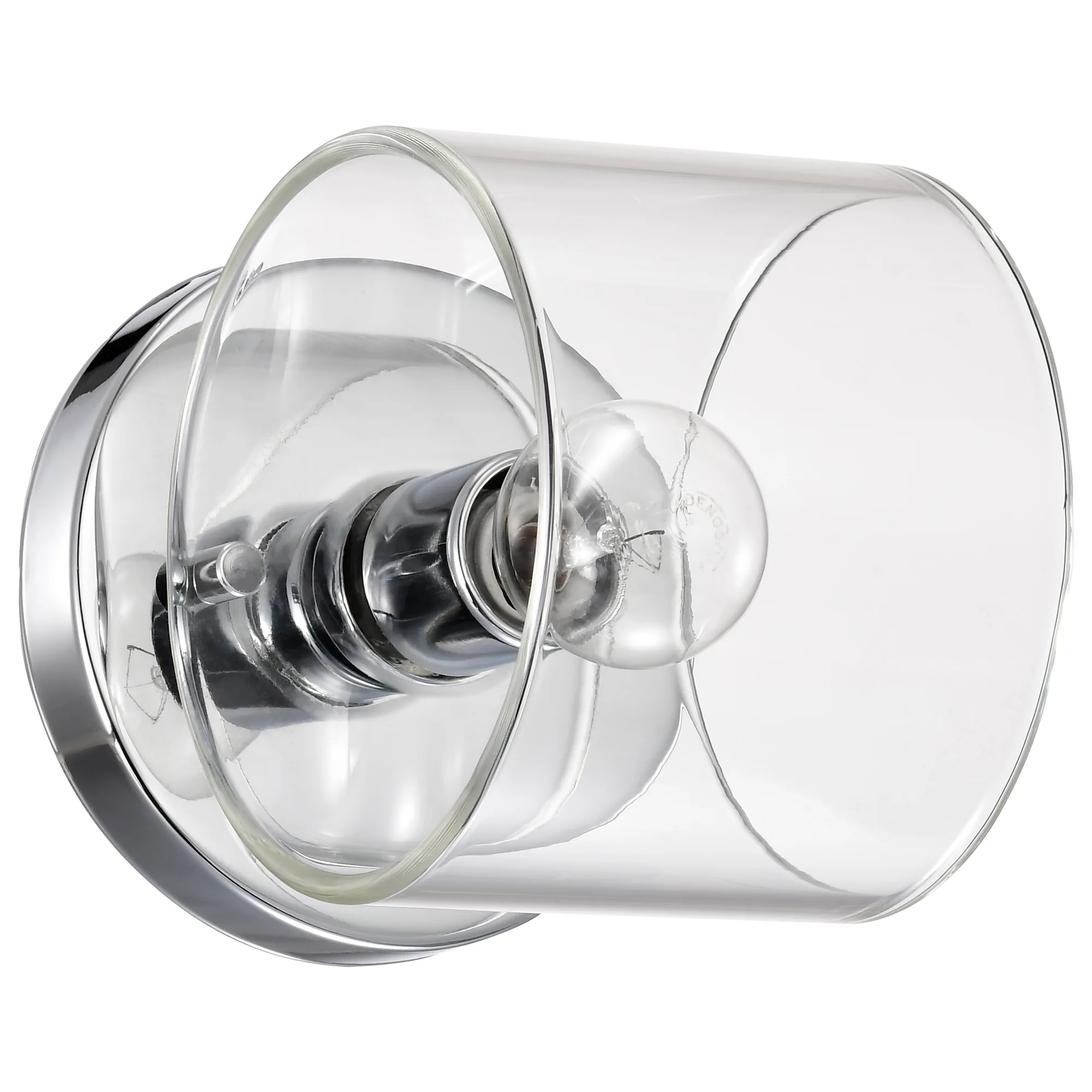 Marlowe 1-Light Vanity in Polished Nickel with Clear Glass