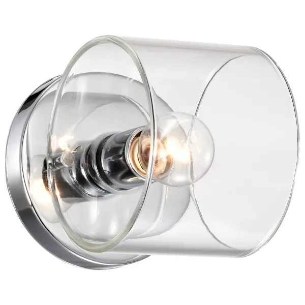 Marlowe 1-Light Vanity in Polished Nickel with Clear Glass - Image 4