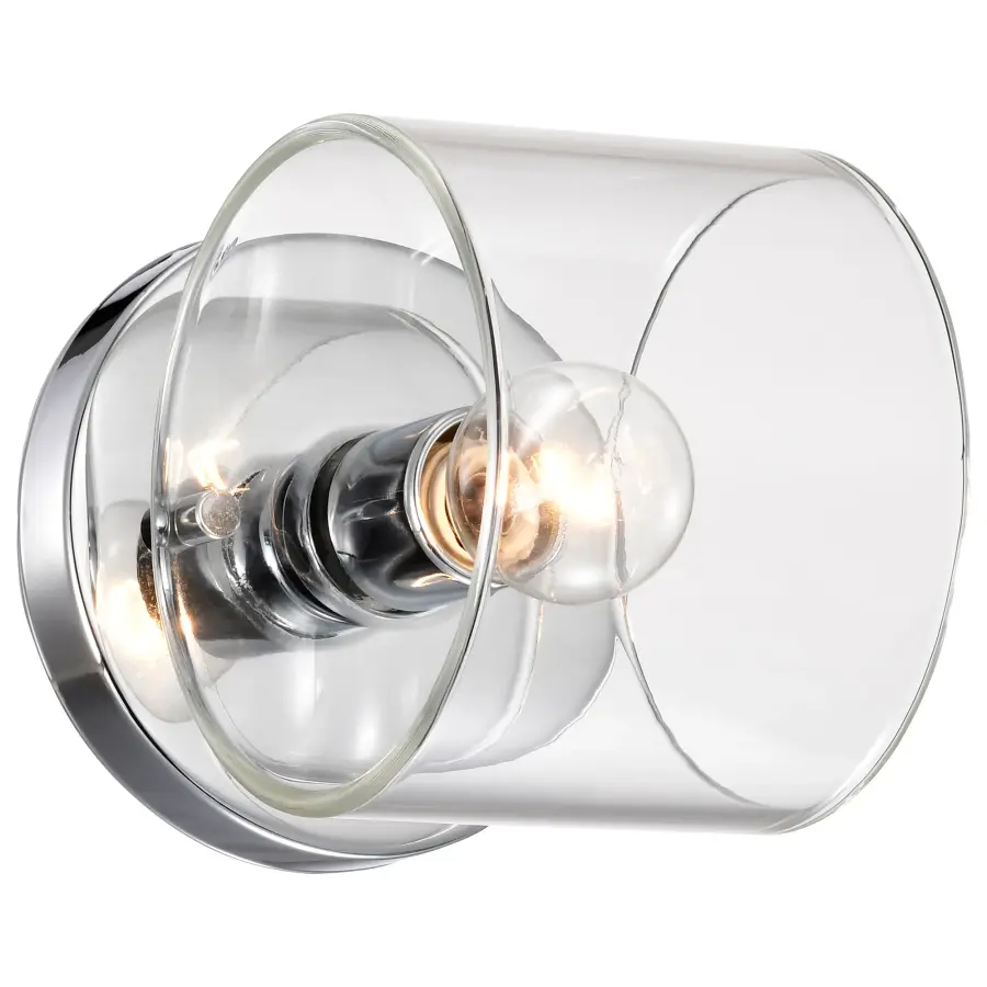 Marlowe 1-Light Vanity in Polished Nickel with Clear Glass - Image 4
