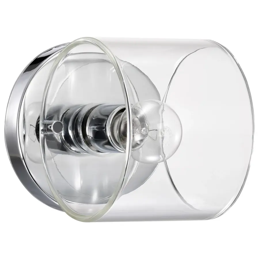 Marlowe 1-Light Vanity in Polished Nickel with Clear Glass - Image 5