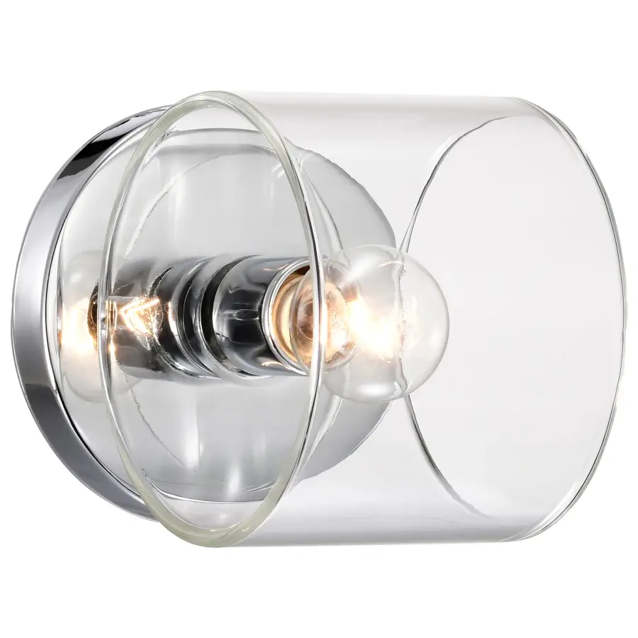 Marlowe 1-Light Vanity in Polished Nickel with Clear Glass - Image 6