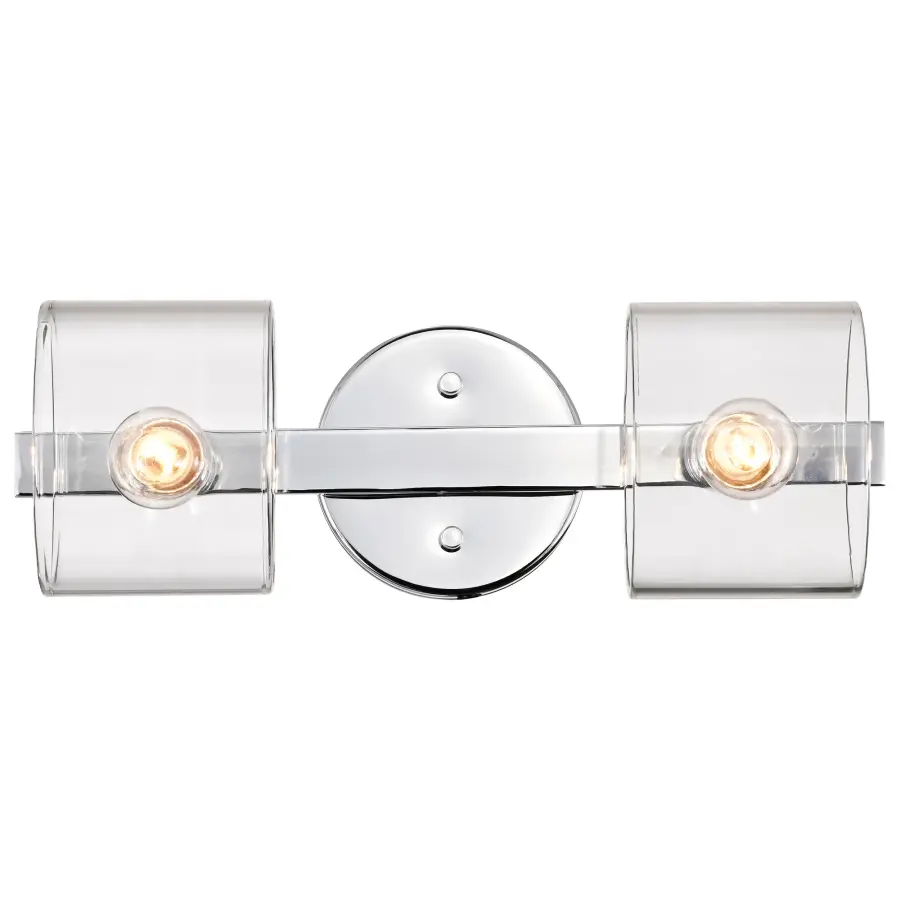 Marlowe 2-Light Vanity in Polished Nickel with Clear Glass - Image 12