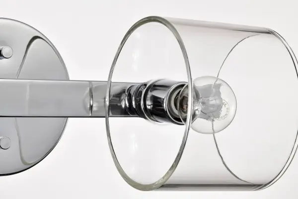 Marlowe 2-Light Vanity in Polished Nickel with Clear Glass - Image 14