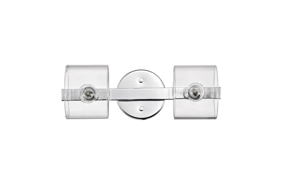 Marlowe 2-Light Vanity in Polished Nickel with Clear Glass - Image 18