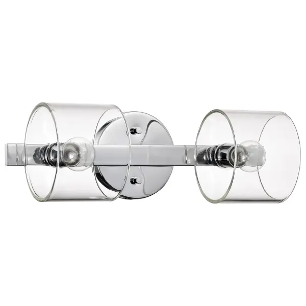 Marlowe 2-Light Vanity in Polished Nickel with Clear Glass - Image 5