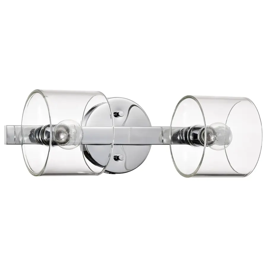 Marlowe 2-Light Vanity in Polished Nickel with Clear Glass - Image 5