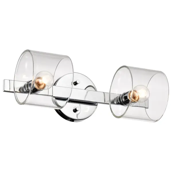 Marlowe 2-Light Vanity in Polished Nickel with Clear Glass - Image 8
